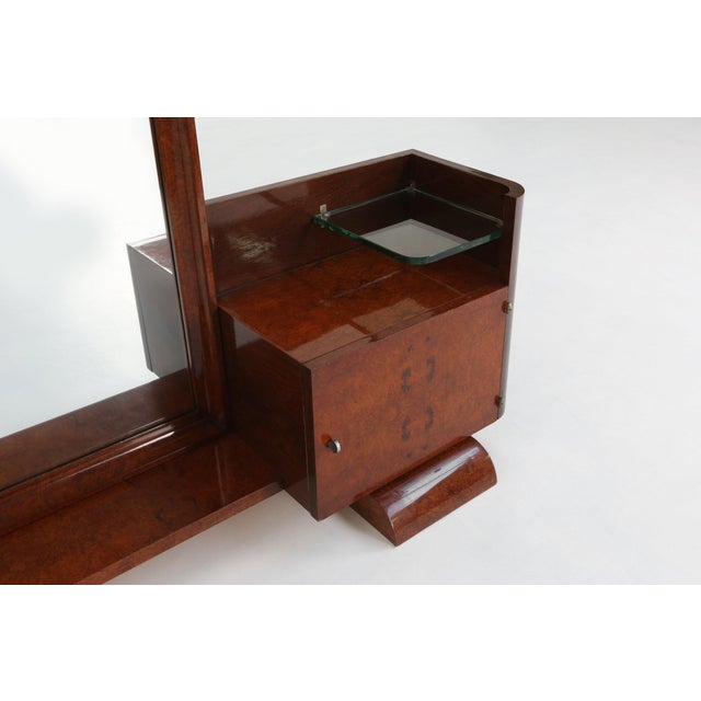 1930s Art Deco Dressing Mirror in Walnut Veneer by De Coene, 1930s For Sale - Image 5 of 15