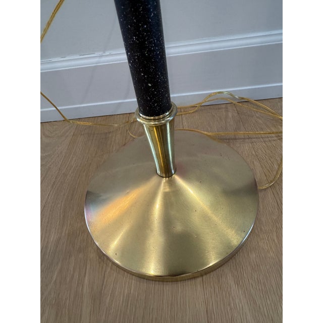 Black Rare 1950s Mid-Century Modern Rembrandt Torchiere Floor Lamp For Sale - Image 8 of 11