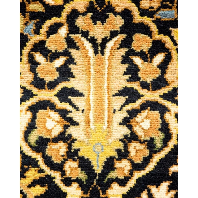 Traditional Mogul, One-of-a-Kind Hand-Knotted Area Rug in Black, 2' 6" x 10' 5" For Sale - Image 3 of 8