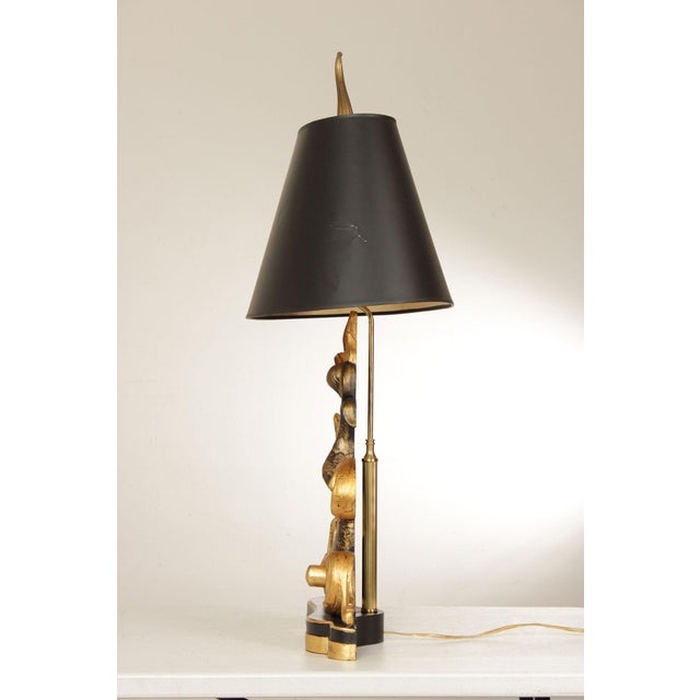 Gold Chelsea House Gilt Carved Dolphin Table Lamp For Sale - Image 8 of 12