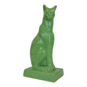 Deco Vintage Celadon Green Cat