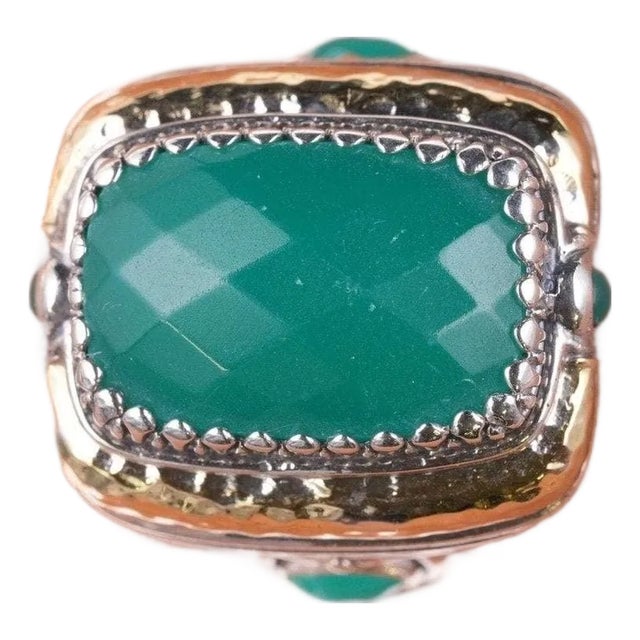 sz9.5 Konstantino 18k/Sterling Chalcedony ring For Sale