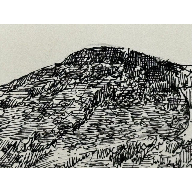 Illustration Landscape Low Fell, From Lanthwaite Hill – Original Pen and Ink Drawing | Lake District, Cumbria | Signed by Alfred Wainwright For Sale - Image 3 of 18