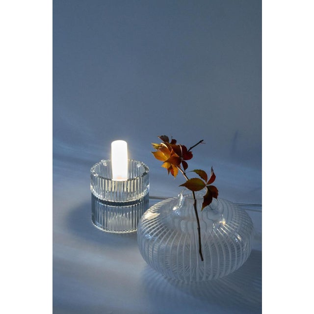 Gray Pure Crystal Glass Tello Clear and Piccolo Table Lamp by Studio Bojola For Sale - Image 8 of 9