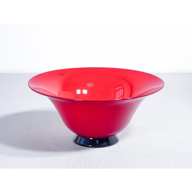 Vase in Red Opal Blown Glass from Venini For Sale - Image 14 of 14