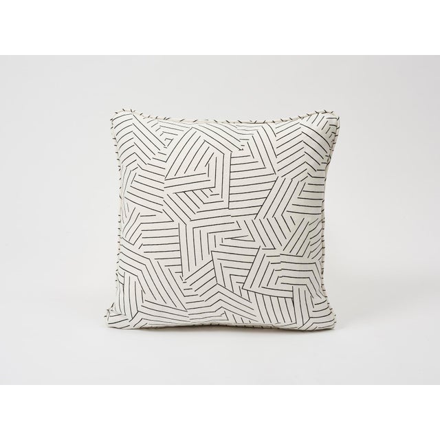 Schumacher Pillow in Deconstructed Stripe Double-Sided Print For Sale In New York - Image 6 of 8