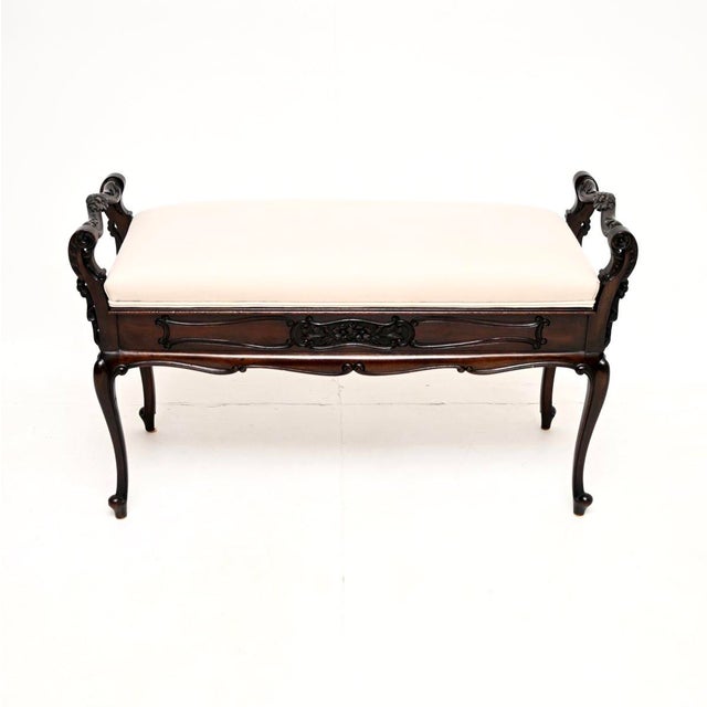 Antique Victorian Piano Duet Stool, 1880 For Sale - Image 3 of 11
