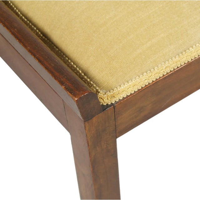 1920s Art Deco Walnut Stool, 1920s For Sale - Image 5 of 8