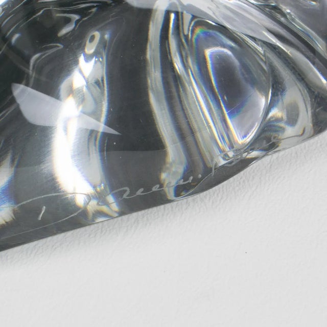 Daum Daum France Crystal Desk Accessory Paperweight Sculpture For Sale - Image 4 of 7