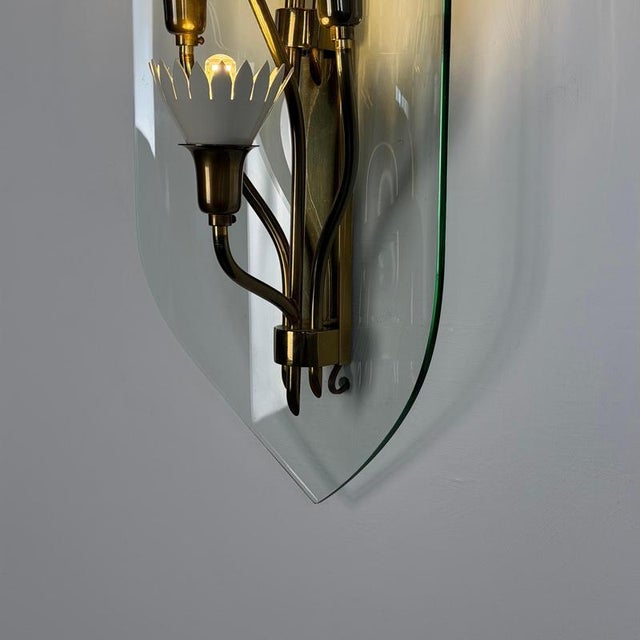 Vintage Seven-Light Glass Sconces by Pietro Chiesa for Fontana Arte, 1950s, Set of 2 For Sale - Image 14 of 18
