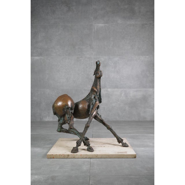Fernando Mario Paonessa, Sete, 1980s, Bronze & Travertine For Sale - Image 11 of 11