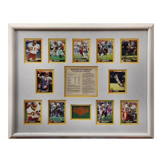 Washington Redskins - 1991 Super Bowl XXVI Champions, Framed Football Card Collection For Sale