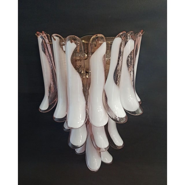 Mid-Century Italian Pink Wall Sconces, 1990s, Set of 3 For Sale - Image 6 of 16