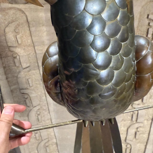 Metal Mid-Century Modern Bustamante Style Parrot Hanging Sculpture For Sale - Image 7 of 13