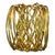 Vintage Sculptural Gold-Tone Woven Metal Napkin Rings – Set of 14 For Sale - Image 4 of 8