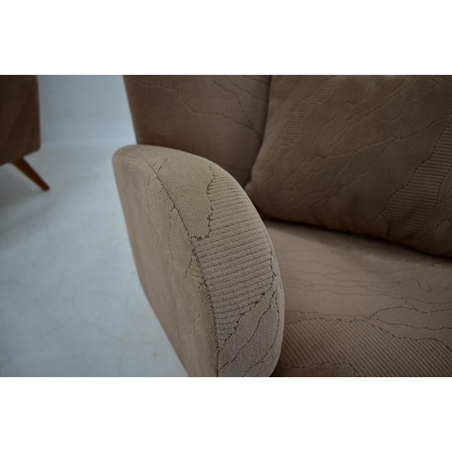 Textile Set of Armchairs from Up Závody, 1950s For Sale - Image 7 of 15