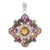 Regent Starburst Maximalist Multi Gemstone Pendant in 925 Sterling Silver - 4.97 TCW For Sale