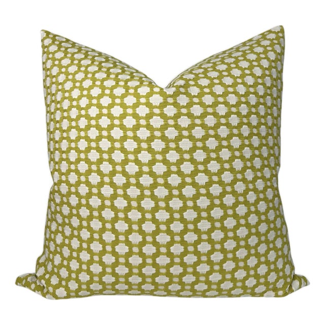 Betwixt Pillow Cover in Chartreuse, 22x22 Pillow For Sale