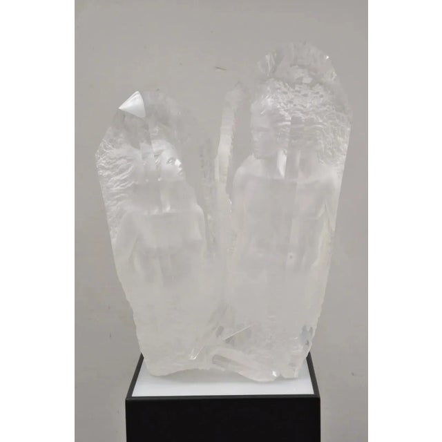 Plastic Michael Wilkinson "Crystal Vision" 1999 Signed Acrylic Sculpture on Pedestal For Sale - Image 7 of 12