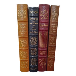 Vintage Easton Press the 100 Greatest Books Ever Written Collector's Edition Books Full Leather Gold Trim Set of 4 Classics For Sale