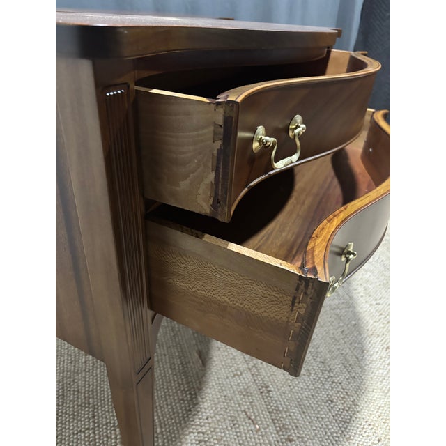 Pair of Serpentine Front Nightstand For Sale - Image 9 of 17