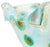 Murano Vintage Fratelli Toso Murano Opalescent White Green Aventurine Spots Italian Art Glass Cut Rim Bowl For Sale - Image 4 of 12