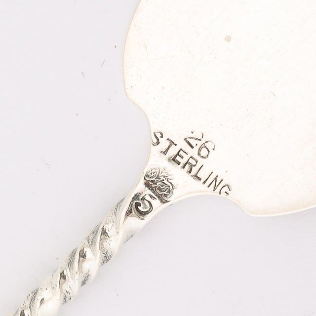 Metal Arts & Crafts Movement Sterling Silver Cheese Scoop Signed Whiting Manufacturing For Sale - Image 7 of 9