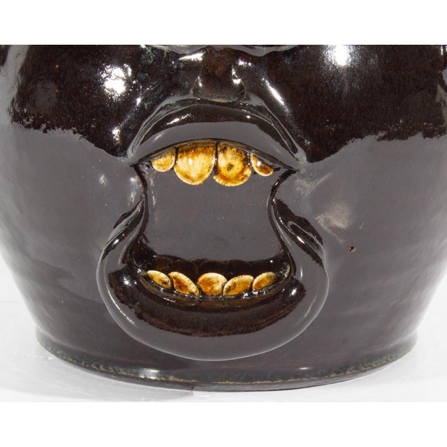 2000 - 2009 Roger Corn 2000 Georgia Folk Art Face Jug For Sale - Image 5 of 10