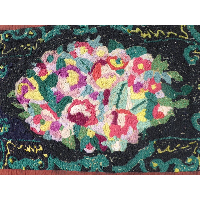 Pair of Folk Art Vintage Hand Hooked Textile Wall Decorations 1940s For Sale - Image 12 of 12