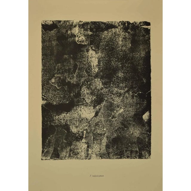 Imbrication is an original lithograph on watermarked paper ''Arc''. Abstract composition by the French artist Jean...