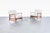 Danish modern teak lounge chairs designed by Ib Kofod-Larsen for Selig in Denmark, circa 1960s. A masterclass in...