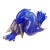 Vintage Seguso Murano Sapphire Cobalt Blue Gold Flecks Italian Art Glass Love Birds Figurine Paperweight For Sale
