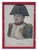 Colored lithograph of Napoleon in custom gilt frame and needlepoint matte.