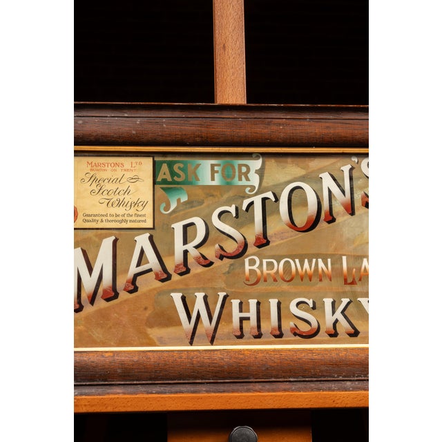 American Early 20th Century Marston's Brown Label Whisky Framed Rog Sign For Sale - Image 3 of 9