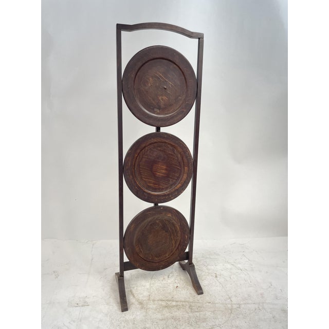 1930s Vintage Foldable Wooden Flower Stand, 1930s For Sale - Image 5 of 14