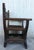 20th Spanish Polichromed & Carved Savonarola Wooden Armchair Leather Seat For Sale - Image 4 of 13