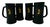 Mid-Century Modern 1960s the Playboy Club Matte Black & Gold Glass Beer Steins - Set of 4 For Sale - Image 3 of 14
