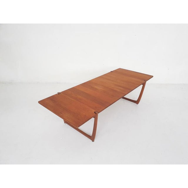 About this item Large coffee table 175cm(!) in teak veneer by Peter Hvidt and Orla Molgaard Nielsen for France and Son....