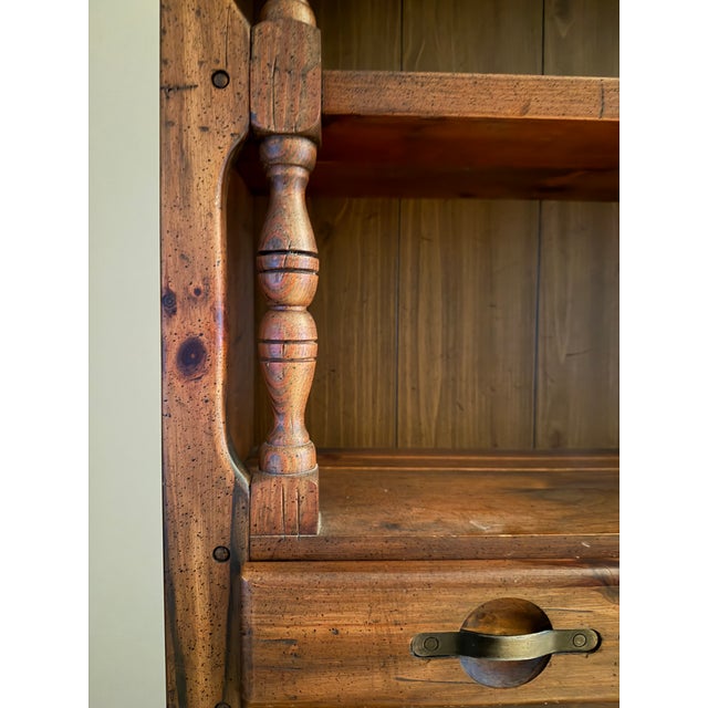 Wood Vintage Young Hinkle "Ship Ahoy" Credenza Dresser With Bookshelf Hutch For Sale - Image 7 of 10