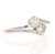 2020s 0.69 Carat Two Stone Diamond Ring 14 Karat White Gold, Size 7 For Sale - Image 5 of 8