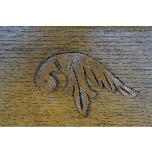 20th Century Victorian Eastlake Revival Carved Oak Wall Shelf Mantel Display 35" For Sale - Image 11 of 16