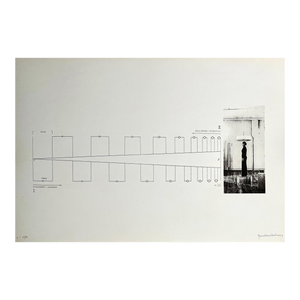 Bernhard Leitner, Austrian Sound Space Architect Bernhard Leitner Photo Lithograph Hand Signed Art, 1975-1976