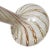 Murano Vintage Murano Fratelli Toso White Copper Aventurine Ribbons Italian Art Glass Soliflore Flower Vase For Sale - Image 4 of 6