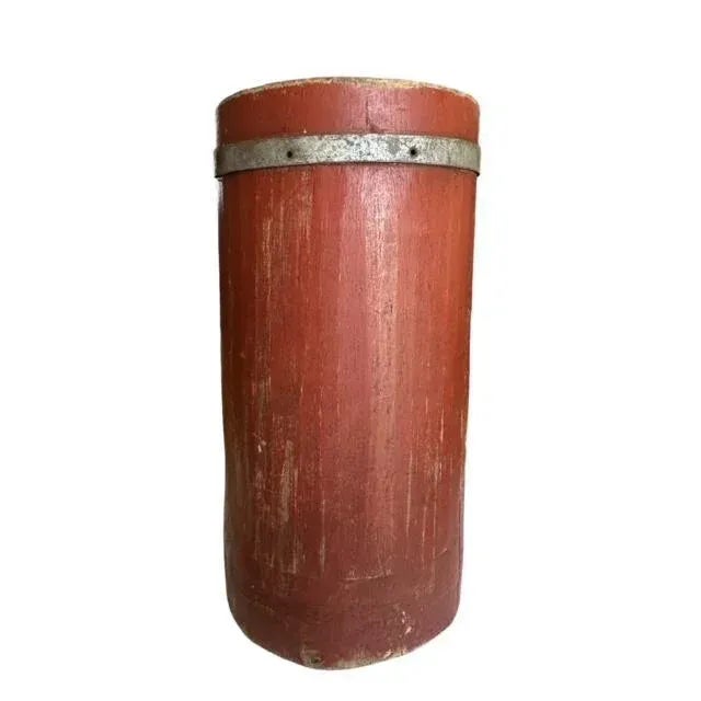 Farmhouse 1900s Primitive Wood German Stein Vase For Sale - Image 3 of 5