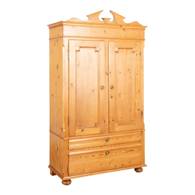 Pine Two Door Armoire, Denmark Circa 1880 For Sale