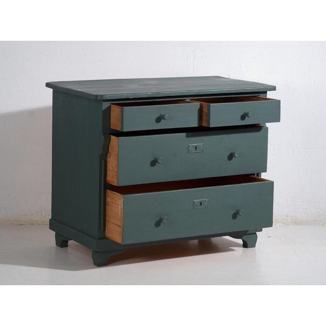 Antique Green Chest of Drawers by Amaru For Sale - Image 4 of 11