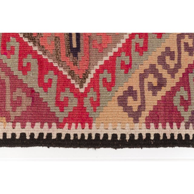 Vintage Pink & Plum Kilim Runner For Sale - Image 10 of 10