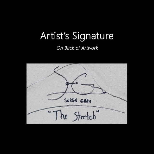The Stretch - Abstract Modern Figurative Mixed Media Original Artwork by Soren Grau For Sale - Image 9 of 9