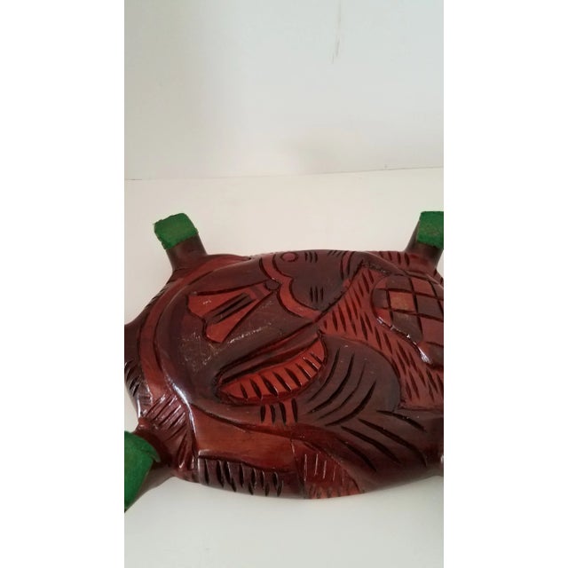 1980s Vintage Rosewood Hand Carved Turtle Box W/ Lid For Sale In Phoenix - Image 6 of 7