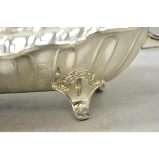 Vintage Fb Rogers Victorian Silver Plated Scalloped Centerpiece Fruit Bowl For Sale - Image 9 of 16